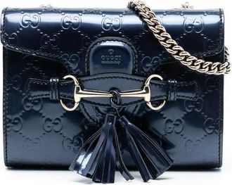 Gucci Pre-owned Gucci Mini Patent Guccissima Emily Crossbody Ladies 369622 200047