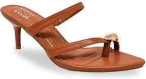 Chase + Chloe by Intouch Footwear Post Toe Kitten Heel Mule Sandal in Tan at Nordstrom Rack, Size 8.5