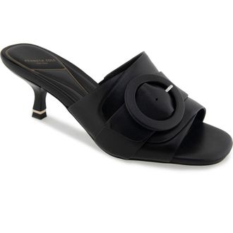 Kenneth Cole Valentina Sandal in Black Leather at Nordstrom Rack, Size 8.5