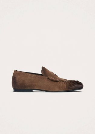 Alohas Womens Aven Loafer In Vintage Effect Brown