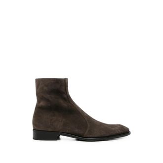 Saint Laurent Suede Side-zip Desert Boots