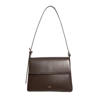 A.P.C. Virginie Flap - Dames - Schoudertassen - Bruin - ONE Size - Katoen - Tassen