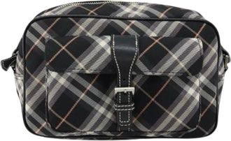 Burberry Pre-owned Cross Body Bags, female, Black, Size: ONE SIZE Pre-owned Leather Shoulder Bag