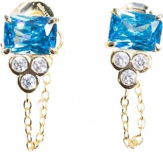 Native Gem Womens Shiva Earrings In Aquamarine