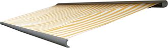 Hhg [nunca Usado] Funda De Recambio Para Toldo T123, Cofre Completo Funda De Recambio Protecci&oacute;n Solar 4,5x3m, Poli&eacute;ster Amarillo-blanco