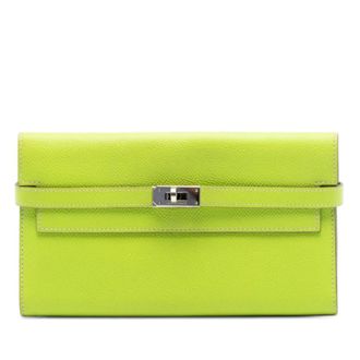 Herm&egrave;s Pre-owned Hermes Chevre Mysore Vero Kelly Longue Wallet Ladies 49PCJGK57ZXG68JA