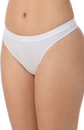 OnGossamer Cabana Rib Hip-G Thong in White at Nordstrom, Size Medium