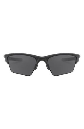 Oakley Half Jacket 2.0 62mm Polarized Rectangular Sunglasses in Matte Black at Nordstrom