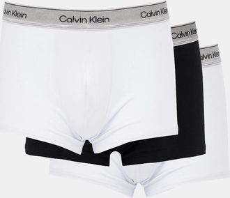 Calvin Klein Mens Calvin Klein 3-Pack Icon Cotton Stretch Mens Trunks - Black/Grey - Black/Multi - Size: 35/34/32