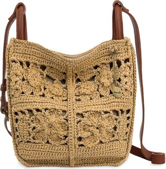 The Sak Los Feliz Crossbody Leather Bag in Natural Tonal Flower at Nordstrom
