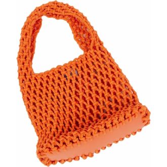 Hat Attack Lizzie Cotton Mini Bag in Mandarin at Nordstrom
