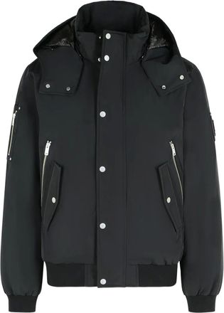 Moose Knuckles Piumino con cappuccio rimovibile - Nero