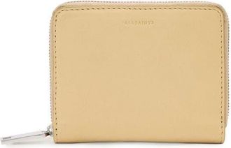 AllSaints Lena Hex Leather Zip Wallet in Mellow Yellow at Nordstrom