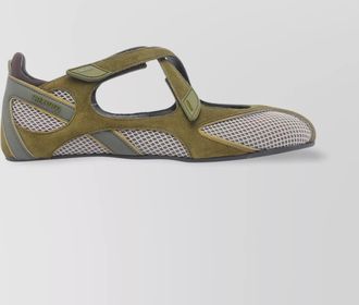 The Attico mesh panel nomad ballerina flats