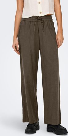 Only Schlupfhose ONLY ONLTIZANA COTTON LOOSE PANTS WVN NOOS, Damen, Gr. XS, N-Gr, chocolate martini, Web, Obermaterial: 100% Baumwolle, unifarben, regular 