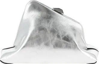 The Attico Silver Calfskin Clutch Womens Bag