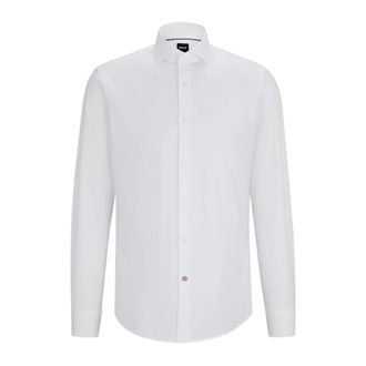 HUGO BOSS Regular Fit Cotton Twill Shirt White - male - Hugo - Formal Shirts - White - XL - Shirts