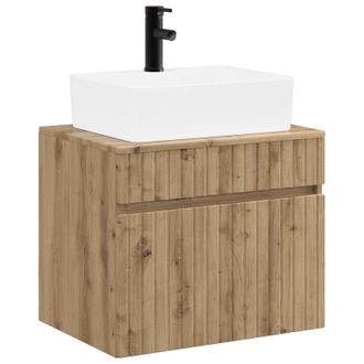 vidaXL Juego De Muebles De Ba&ntilde;o Roble Artisan Madera De Ingenier&iacute;a Vidaxl