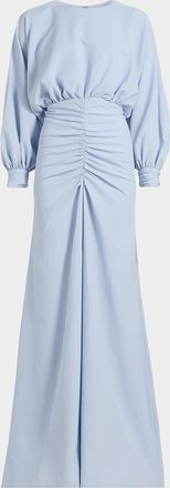 Amsale Gathered A-Line Gown