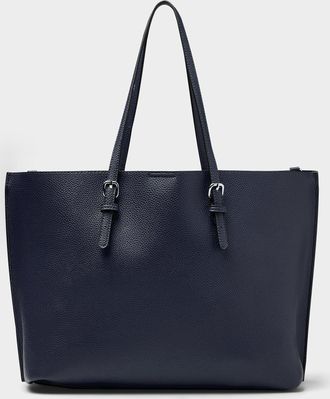 Simons Womens Large minimalist work tote bag With suitcase loop