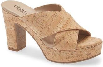 Cordani Teresa Platform Slide Sandal in Cork at Nordstrom, Size 6.5Us
