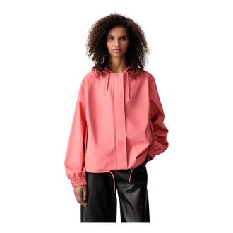Rains String W Short Jacket - Dames - Jassen - Oranje - Maat: XL Poliester