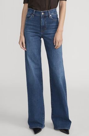 Frame Denim Long Le Slim Palazzo High Waist Wide Leg Jeans in Solace at Nordstrom, Size 32