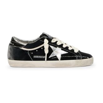 Golden Goose Sneakers, female, Black, Size: 10 US Superstar Velvet Upper