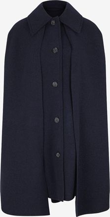 Toteme Mittellanger Mantel aus Wolle mit Hemdkragen