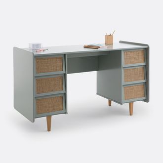 La Redoute Interieurs Bureau met dubbele sokkel en 6 lades, Kaya