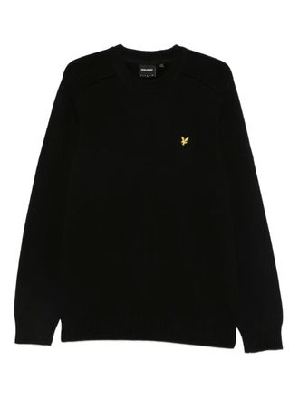 Lyle & Scott ribbed crewneck sweater - men - Cotton - M - Black