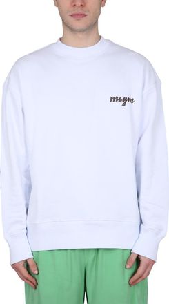Msgm Crewneck Sweatshirt With Logo