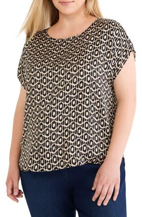 Nic+Zoe Dolman Sleeve Top in Black Multi at Nordstrom, Size 3 X