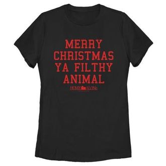Home Alone Womens Home Alone Merry Christmas Ya Filthy Animal Graphic T-Shirt in Black at Nordstrom, Size Xx-Large