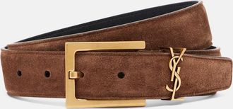 Saint Laurent Cassandre suede belt
