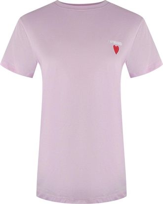 Moschino Love Moschino Small Heart Signature Logo Pink T-shirt