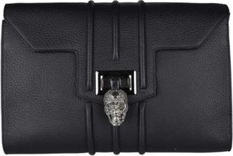 Philipp Plein Shoulder Bag Crystal Skull - Dames - Schoudertassen - Zwart - ONE Size - Leer - Tassen