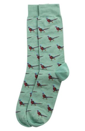 Barbour Mavin Dog Cotton Blend Crew Socks in Loden Frost at Nordstrom, Size Large