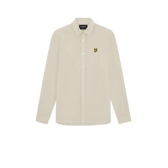 Lyle & Scott Casual overhemd van linnenmix - Heren - Casual Overhemden - Grijs - XS - Linnen - Overhemden