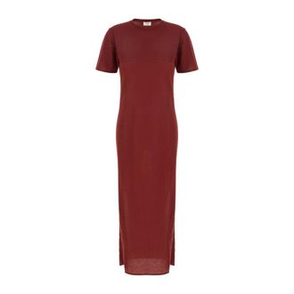 Saint Laurent Dames, Jurken, Rood, Maat: S Wol