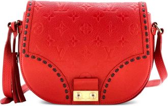 Louis Vuitton Twice Handbag leren crossbodytas met monogramprint - Rood