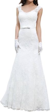 Justin Alexander Venice Lace Fit And Flare Dress In Ivory