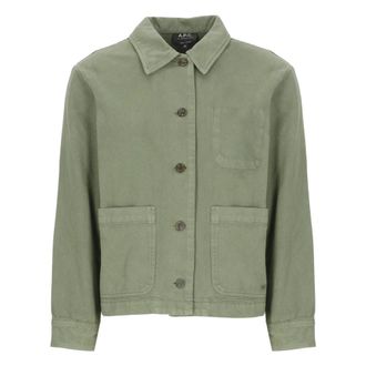 A.P.C. A.p.c., Dames, Jassen, Groen, Maat: S Katoen