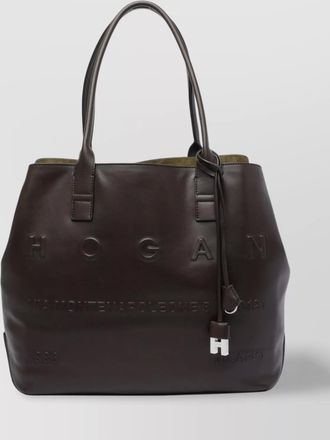 Hogan dual handle metal charm shoulder bag