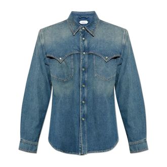 Versace Denim Shirts, male, Blue, Size: XL Denim Shirt