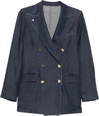 L.B.M. 1911 Blazer Cruzado de Solapa Pico - Jackets - Mujer - Azul - XS