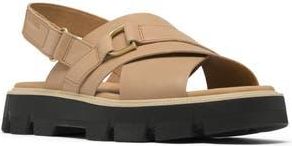 Sorel REIN CB Crisscross Sandal in Honest Beige/Black at Nordstrom Rack, Size 8.5