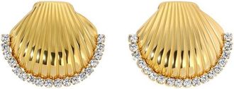 Eyecandy LA Eye Candy La Cz Doris Sea Shell Studs