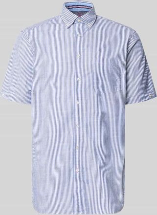 Christian Berg Regular Fit Freizeithemd mit Brusttasche in Royal, Gr&ouml;&szlig;e 3XL