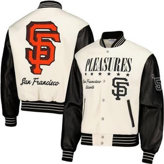 Pleasures Mens PLEASURES White San Francisco Giants Full-Snap Varsity Jacket at Nordstrom, Size Xx-Large